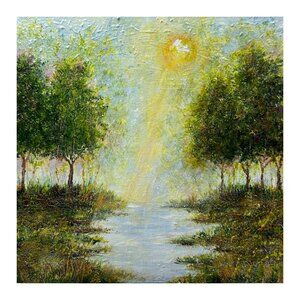 Heaven Above: Beautiful 8" x 8" Acrylic Nature Painting